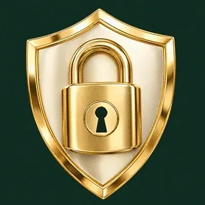 Shield with padlock — Voltrush