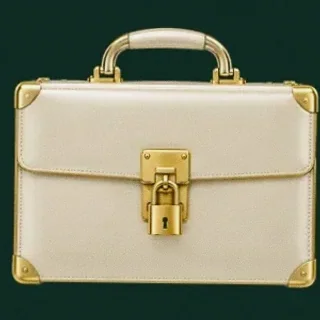 Locked leather briefcase — Voltrush
