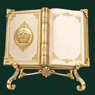 Ornate open book — Voltrush