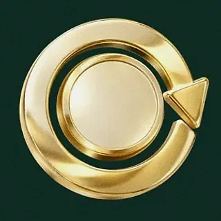 Gold circular arrow — Voltrush