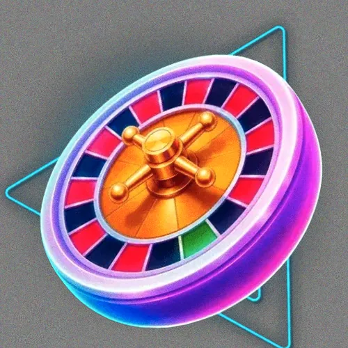 Neon roulette wheel
